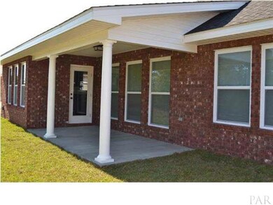 Closer view of the nice rear porch