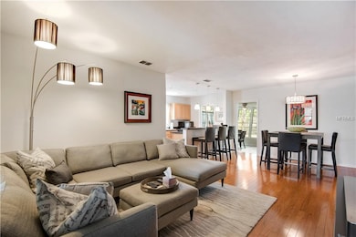 Large living / dining room open to kitchen