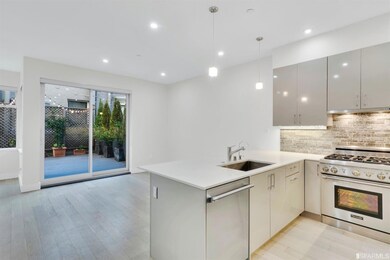 The open floorpan with direct access to deck.