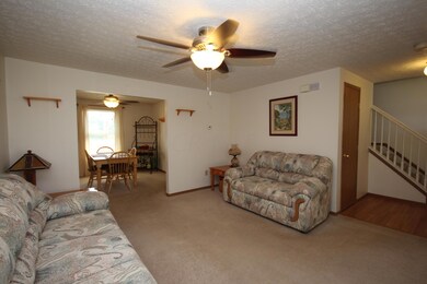 Living room into dining room