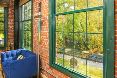 The view of the Blackstone River from the home's l