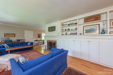 Beautiful built in book cases in living room