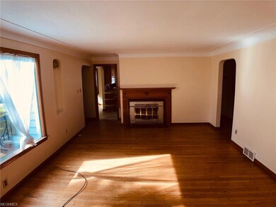 Huge living room with fireplace and hardwood floor