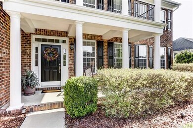 Columned Covered Front Porch