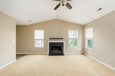 Vaulted Great Room With Fan