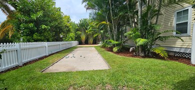 Side yard Bocce ball court