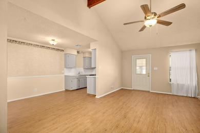 Unfurnished living room featuring light wood-styl