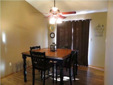 This is the formal dining. Note the vaulted ceilin