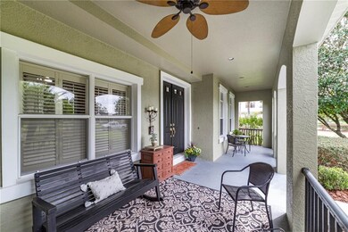 Fully covered front porch