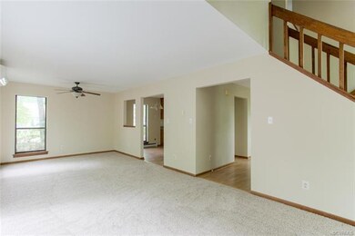 Angle showing entrance to foyer - kitchen and open
