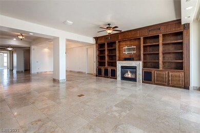 Natural travertine stone floors with warm custom c