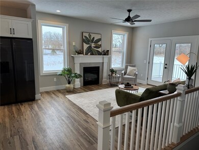 Great Room - open staircase to basment