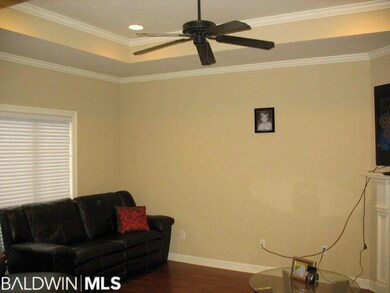Living area with trey ceiling