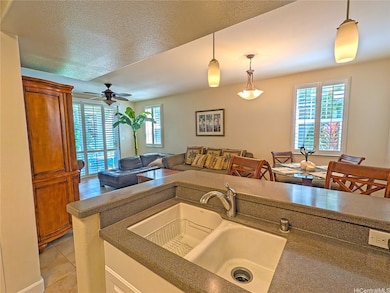 Kitchen facing Living Area