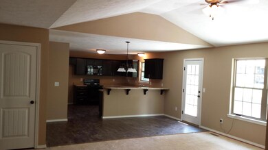 living room to kitchen