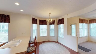 Dining room and Kitchen island