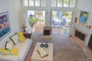 Spacious living room with fireplace and wet bar!