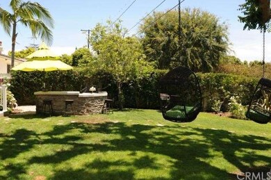 Backyard with built-in BBQ