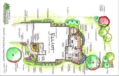 Incredible Landscaping plan, fire pit and fenced y