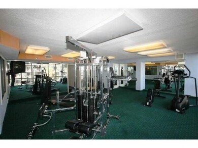 Workout area with a textured ceiling