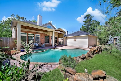 From this angle, the full expanse of the backyard