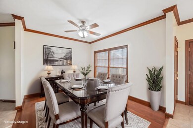 Dining room virtually staged