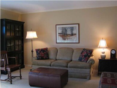 Living room with crown molding