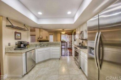 Travertine flooring in the remodeled Kitchen