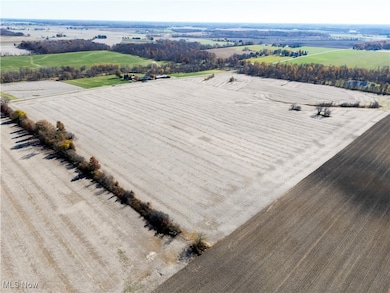 Overview of rural landscape featuring farmland