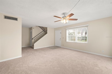 Front door to stairs