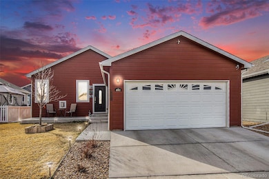 Twilight view of the home.