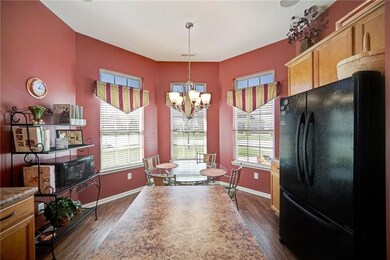 Upgraded breakfast room bump out gives you lots of extra space.