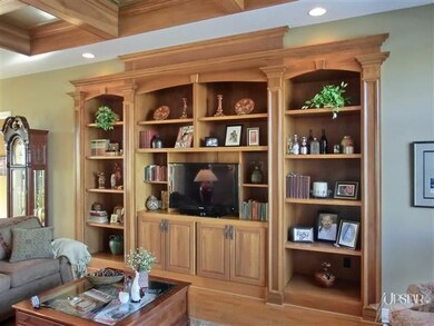 The great room custom built ins are twice as deep 