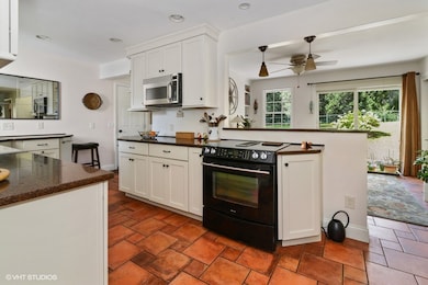 The galley style kitchen is easy to navigate and o