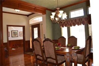 Formal dining room looking back towards entry and office