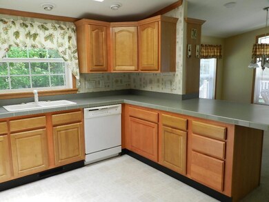 Kitchen with skylights