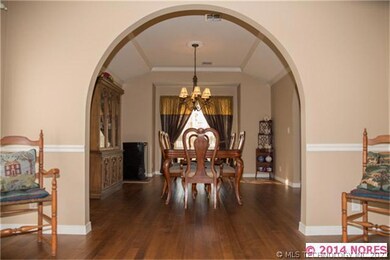 View as you look into the formal dining room.