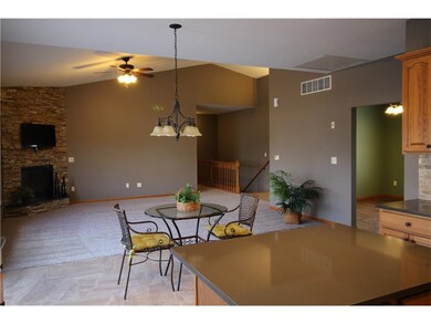 Vaulted Great open to Kitchen