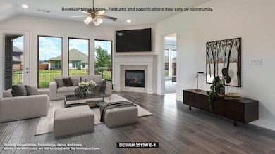 Living room featuring a ceiling fan, healthy amou
