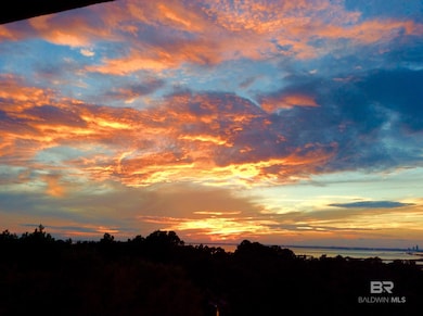 View of mountain background with a nearby body of water