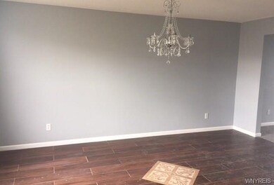 new chandelier in large dining room