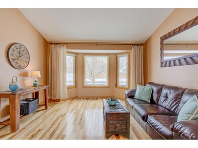 Living room with wood floors