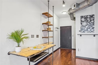 Foyer with sleek industrial vibes