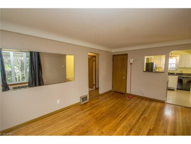 Living room open to kitchen