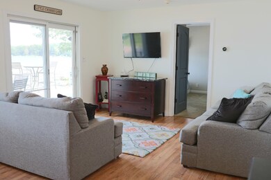 Living area with deck access