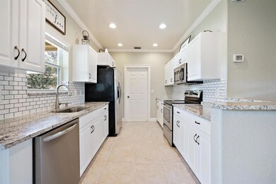 Kitchen with stainless steel appliances