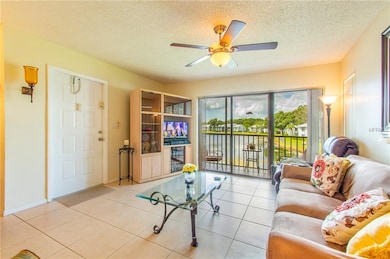Living room with tile floors.