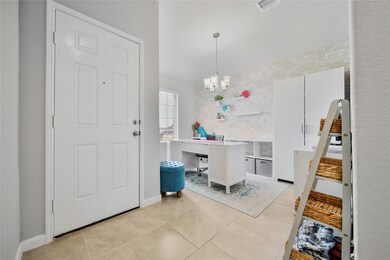 The flex space off the entryway can be whatever you need. A formal dining room, study, play area for the kiddos...the possibilities are endless!
