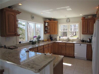 View of kitchen looking east toward...