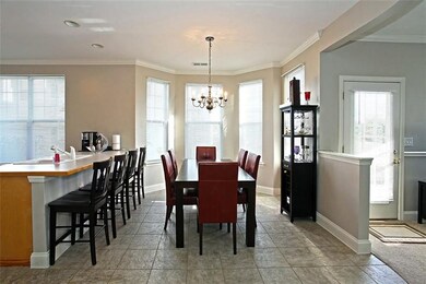 Bay Window for Bright Dining; Ceramic Tile Floorin